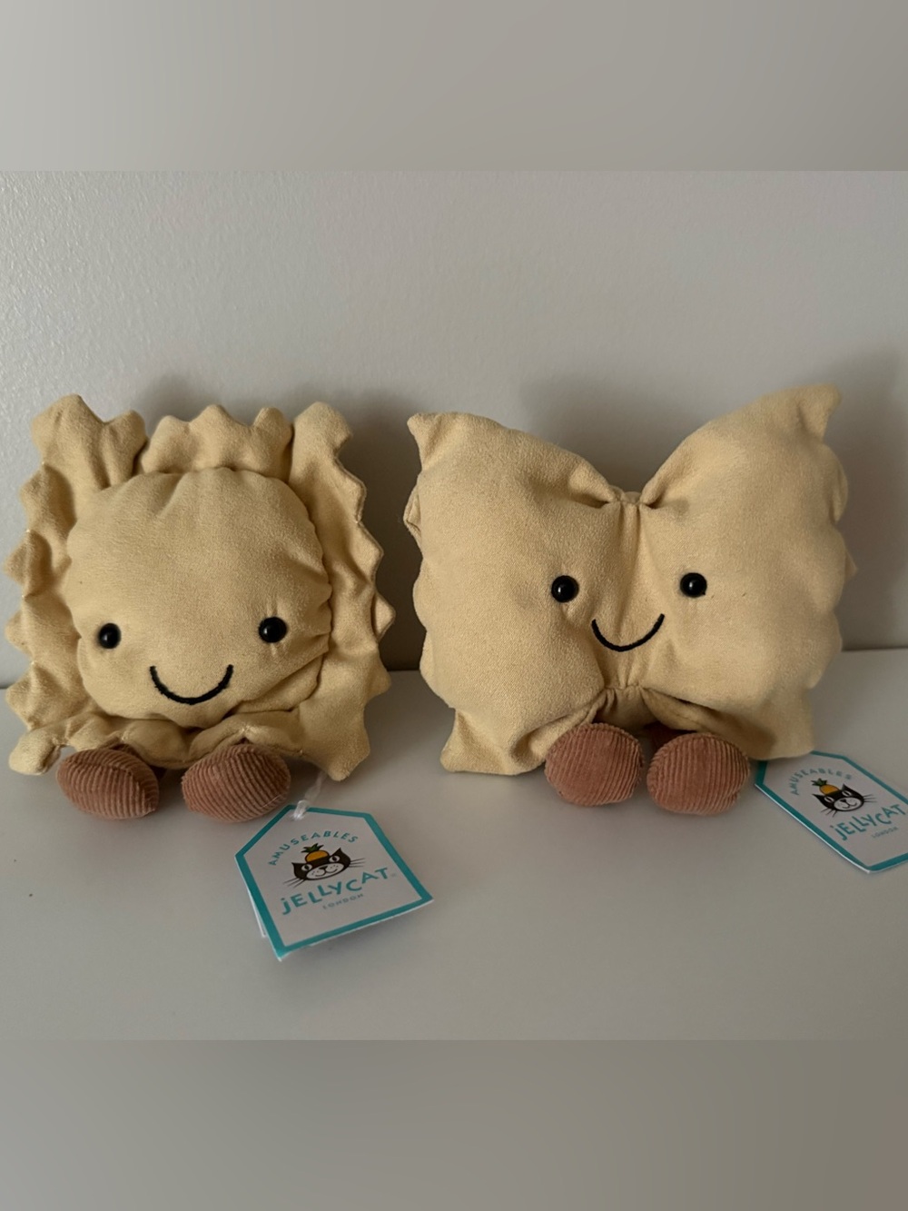 Jellycat amusable ravioli and farrfalle pastas